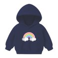 thumbnail image 1 of GERsome Toddler Boys Girls Hoodies Cute Cartoon Rainbow Pullover Long Sleeve Hooded Sweatshirt Casual Sweater Tops Size 5-6 Years, 1 of 2