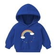 thumbnail image 1 of GERsome Toddler Boys Girls Hoodies Cute Cartoon Rainbow Pullover Long Sleeve Hooded Sweatshirt Casual Sweater Tops Size 5-6 Years, 1 of 2