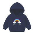 thumbnail image 1 of GERsome Toddler Boys Girls Hoodies Cute Cartoon Rainbow Pullover Long Sleeve Hooded Sweatshirt Casual Sweater Tops Size 1-2 Years, 1 of 2