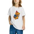 thumbnail image 1 of GERsome Toddler Boys Girls Short Sleeve Shirts Summer Cotton Casual Dinosaur Graphic Crewneck Tshirt, Sizes 3-10 Years, White/9-10 Years, 1 of 5
