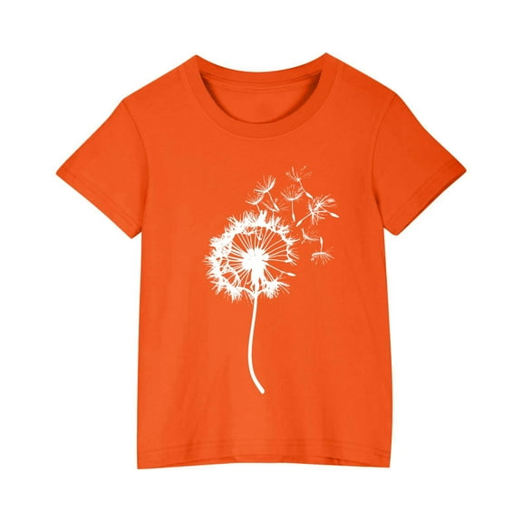 GERsome Toddler Boys Girls Short Sleeve Shirts Summer Cotton Casual Graphic Crewneck Tshirt, Sizes 3-10 Years, 1-Pack