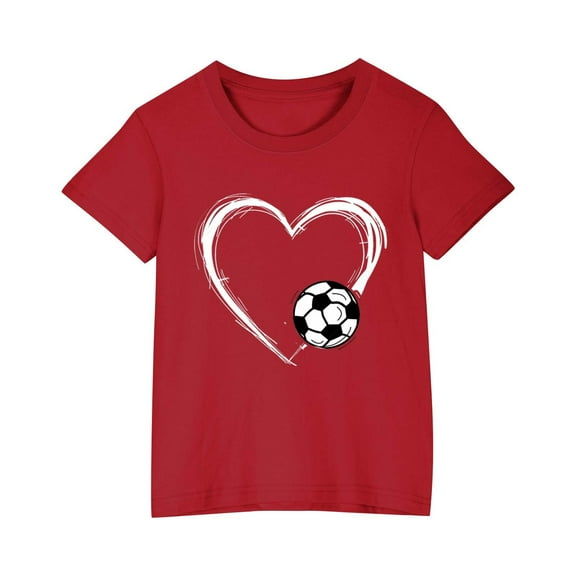 GERsome Toddler Boys Girls Short Sleeve Tees Soft Cotton T-Shirts Casual Graphic Crewneck Summer Top Sizes 3-10 Years, 1-Pack