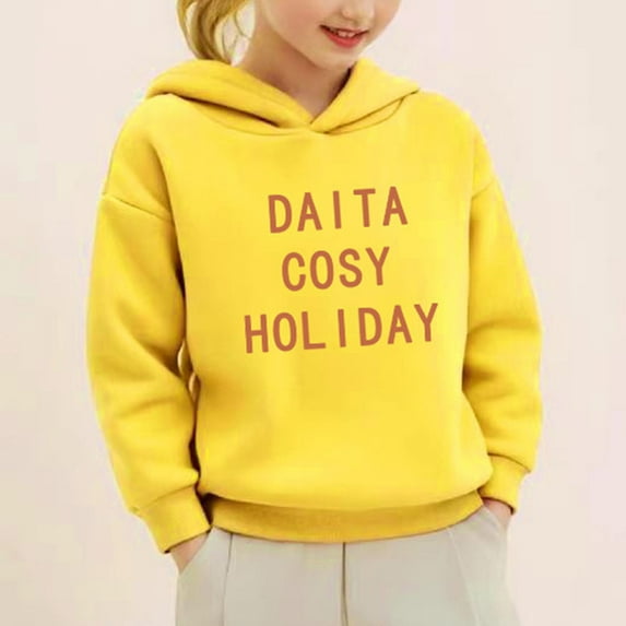 GERsome Toddler Boys Girls Sweatshirt Long Sleeve Hooded Unisex Kids Pullover Fall Casual Tops Hoodie Cute Cartoon Graphic Size 3-4 Years