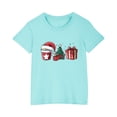 thumbnail image 1 of GERsome Toddler Crew Neck Shirts, Boys Girls Christmas Tree Tshirt Xmas Graphic Short Sleeve Cotton Tops Holiday Outfit, Sizes 3-10 Years, 1-Pack, 1 of 4