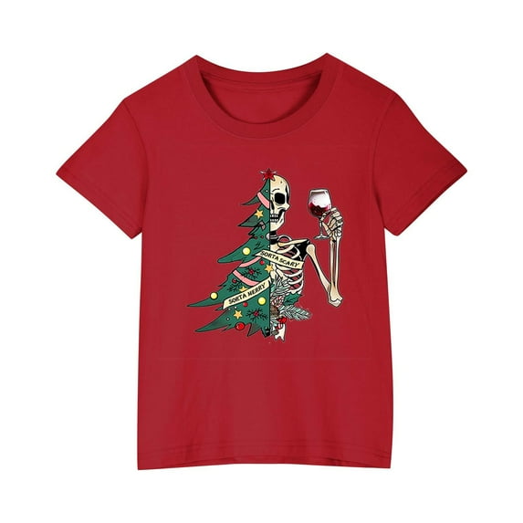 GERsome Toddler Girls T-Shirt Boys Short Sleeve Shirt Unisex Kids Christmas Graphic Cute Summer Tops Tees Sizes 3-10 Years, 1-Pack
