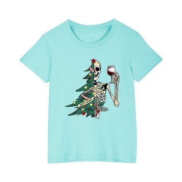 GERsome Toddler Girls T-Shirt Boys Short Sleeve Shirt Unisex Kids Christmas Graphic Cute Summer Tops Tees Sizes 3-10 Years, 1-Pack