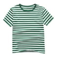 thumbnail image 1 of GERsome Toddler Girls' T-Shirts Cotton Summer Tshirts Kids Girls Basic Striped Tee Undershirts Short Sleeve Clothes Crew Neck Shirts, 1 of 5