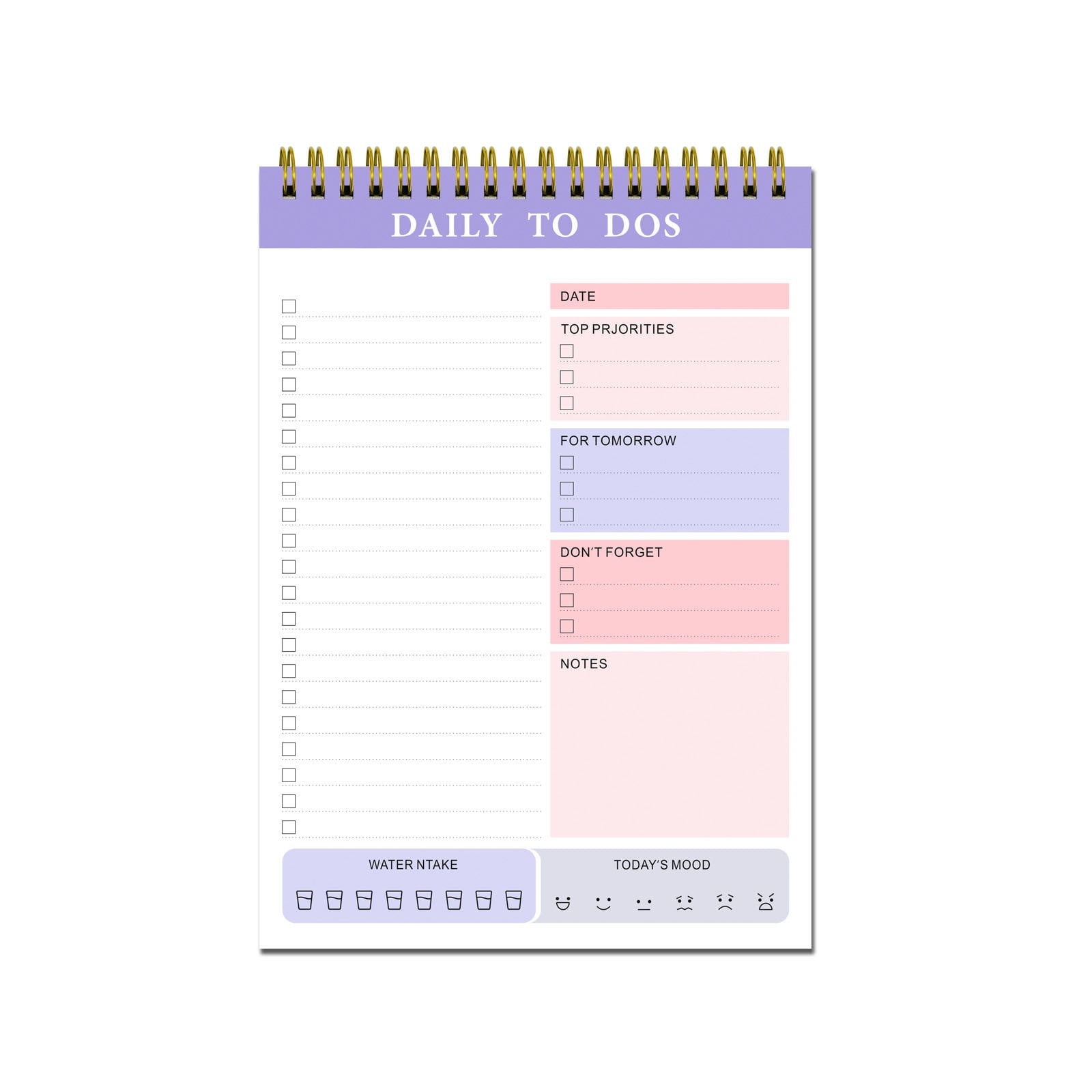 GERsome Undated to Do List Notepad Notebook Daily Planner 60