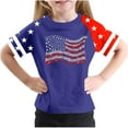 thumbnail image 1 of GERsome Unisex Kid's American Flag Short Sleeve T Shirts 4th of July Crew Neck Pullover Patriotic Tops, Toddler, Little Kids Boys, Girls, 13-14 Years, 1 of 4