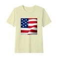 thumbnail image 1 of GERsome Unisex Kids 4th of July Short Sleeve Patriotic Tops Boys Girls Summer Loose Fit Soft Cotton Crew Neck T-Shirts American Flag Graphic Tee, Sizes 2-3 Years, 1 of 5