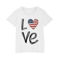 thumbnail image 1 of GERsome Unisex Kids 4th of July T-Shirts Boys Girls Cotton Short Sleeve Casual Crew Neck Patriotic Tops American Flag Graphic Tee, Sizes 4-5 Years, 1 of 9