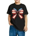 thumbnail image 1 of GERsome Unisex Kids American Flag T Shirts Boys Girls 4th of July Patriotic Tops Cotton Crewneck Short Sleeve USA Graphic Shirts Loose Fit Summer Tee, 5-6 Years, 1 of 6
