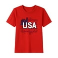 thumbnail image 1 of GERsome Unisex Kids American Flag T-Shirts Girls Cotton Short Sleeve Crew Neck Tops 4th of July Funny USA Patriotic Graphic Tee, Sizes 12-13 Years, 1 of 5