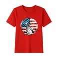 thumbnail image 1 of GERsome Unisex Kids American Flag T-Shirts Girls Cotton Short Sleeve Crew Neck Tops 4th of July Funny USA Patriotic Graphic Tee, Sizes 14-15 Years, 1 of 5