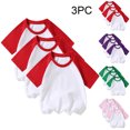 thumbnail image 1 of GERsome Unisex Kids T-Shirts Short Sleeve 3 Pack Cotton Top Tees Boy & Girl Unisex Toddler Children Color Block SummerT Shirts Sizes 2-12 Years, 1 of 4