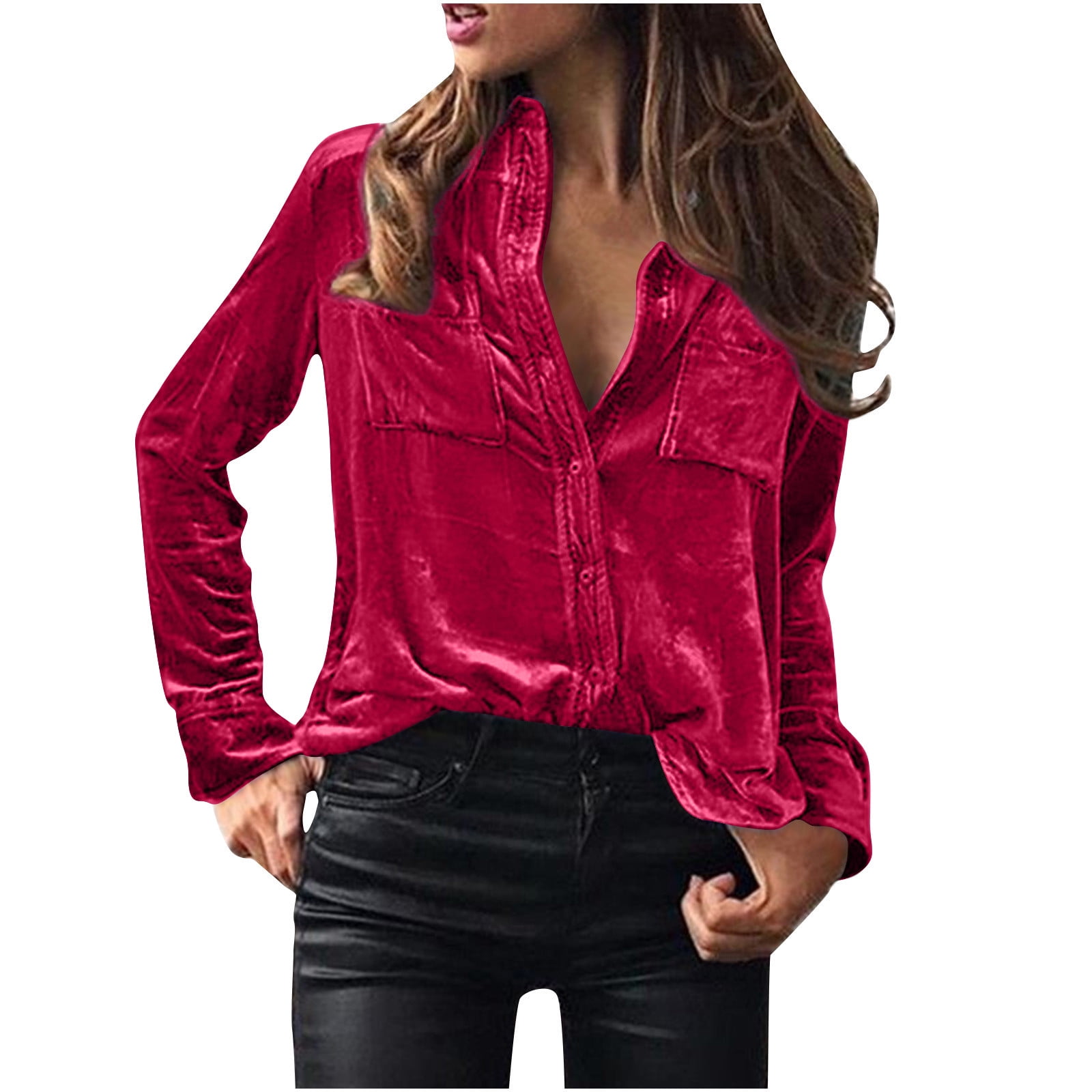 Women's Vintage Floral Print Lantern Sleeve Velvet Top main image 1