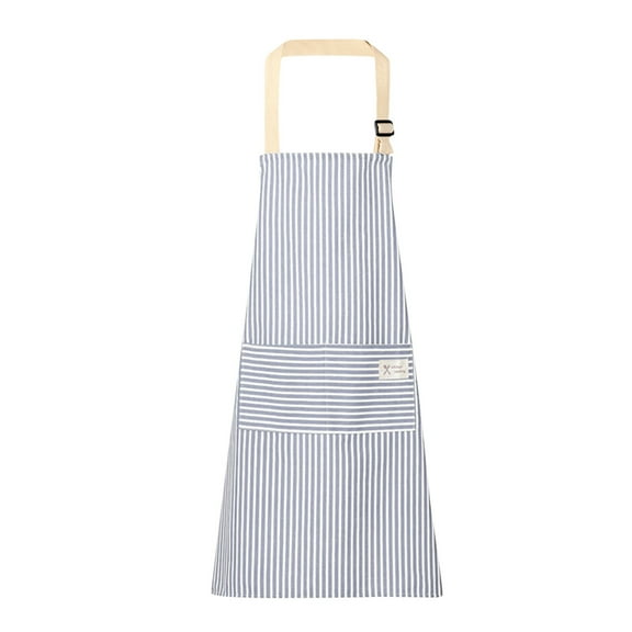 GERsome Waterproof Bib Apron Pockets Long Ties Adjustable Neck Strap Unisex Cooking Kitchen Decorative Pattern Aprons for Women Chef