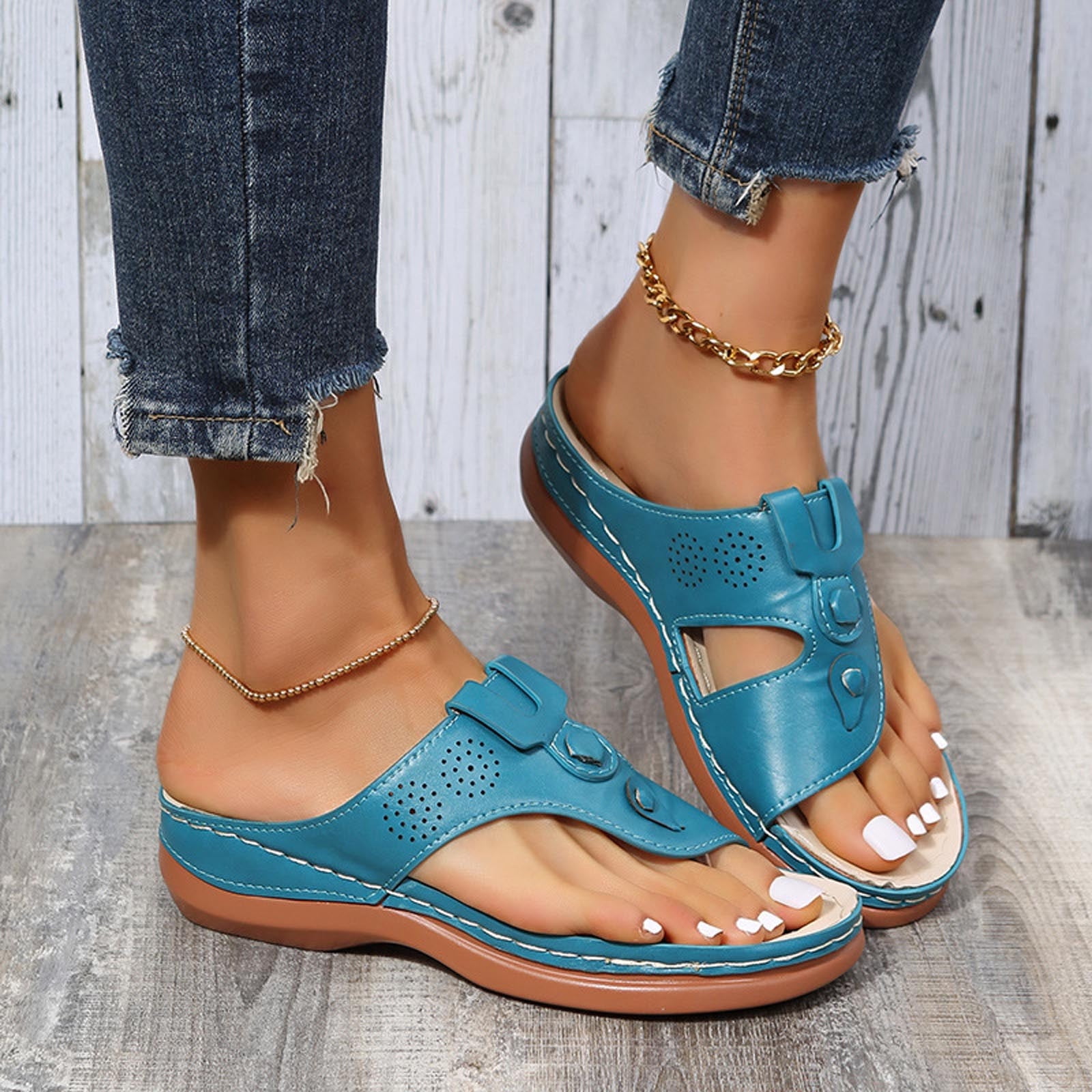 GERsome Wedge Sandals for Women Summer Platform Dressy Womens Low Heel Slides Wedges Sandal