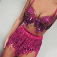 thumbnail image 1 of GERsome Women Belly Dance Skirt Fringe Skirts Sparkly Sequin Hip Scarf Party Costume, 1 of 3