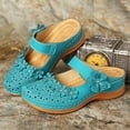thumbnail image 1 of GERsome Women Bohemian Flat Flower Comfortable Hollow Out Flowers Round Toe Sandals Soft Sole Shoes, 1 of 9