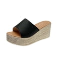thumbnail image 1 of GERsome Women Casual Wedges Sandals Thick Bottom Slippers Summer Beach Comfortable Slippers, 1 of 5