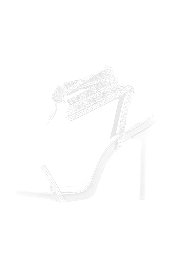 Women Rhinestone Spiral Ankle Wrap Strap High Heels Sandals
