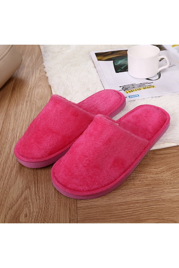 Women Slippers Warm Soft Bedroom Shoes Fuzzy Closed Toe Sandals Non Slip House Bedroom Slippers