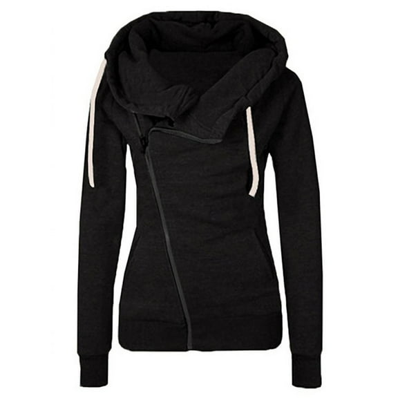 GERsome Women Zip Up Hoodie Sweatshirt Long Sleeve Fleece Hooded Jacket Coat