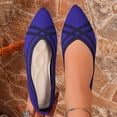 thumbnail image 1 of GERsome Women's Ballet Flats Slip-On Closed Pointy Toe Wedding Party Casual Business Work Dress Shoes, Purple Size 7, 1 of 9
