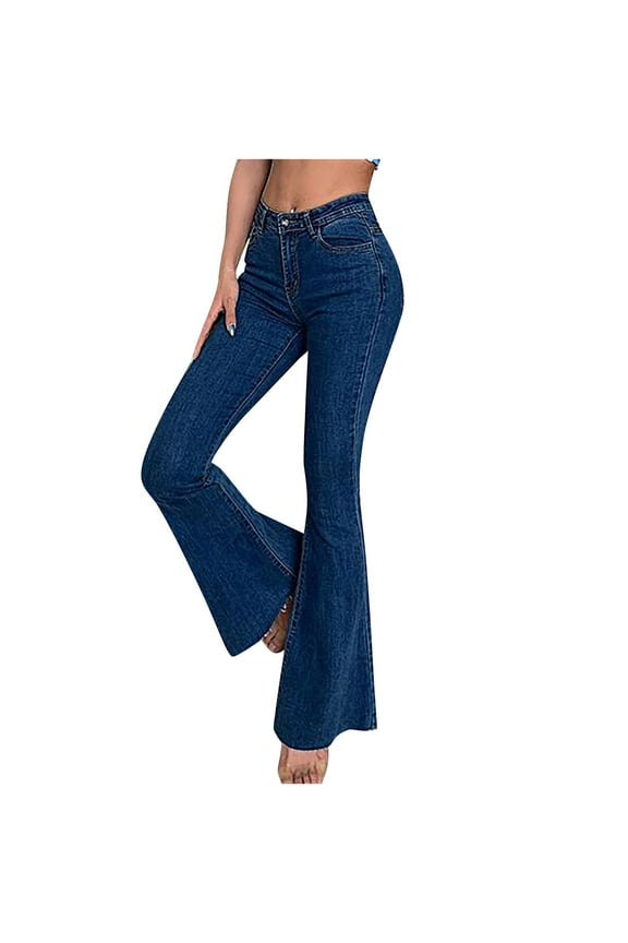 Women's Butt Lifting High Waisted Bootcut Jeans - Stretchy, Comfortable Flare Jeans Vintage Style