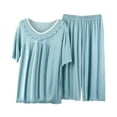 thumbnail image 1 of GERsome Women's Capri Pajama Sets Plus Size Sleepwear Top with Pants 2 Piece Sleep Set, 1 of 2