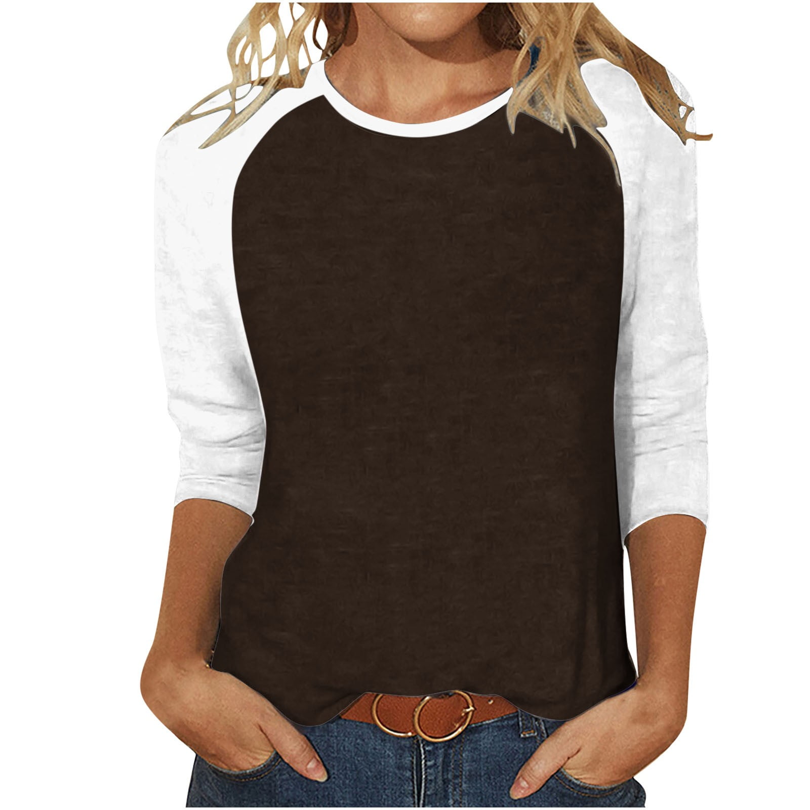 Round Neck Long Sleeve Colorblock T-Shirt Round Neck Long Sleeve Colorblock T-Shirt