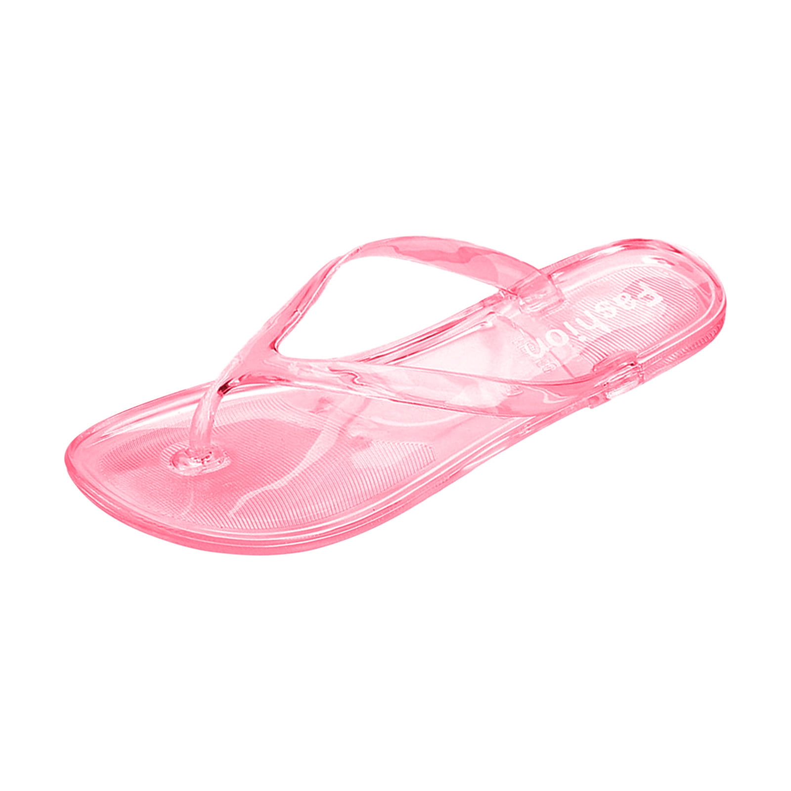 GERsome Women s Casual Beach Jelly Slippers Breathable Flip Flops Flat Sandals Crystal Summer Beach Travel Sandals Walmart Business Supplies