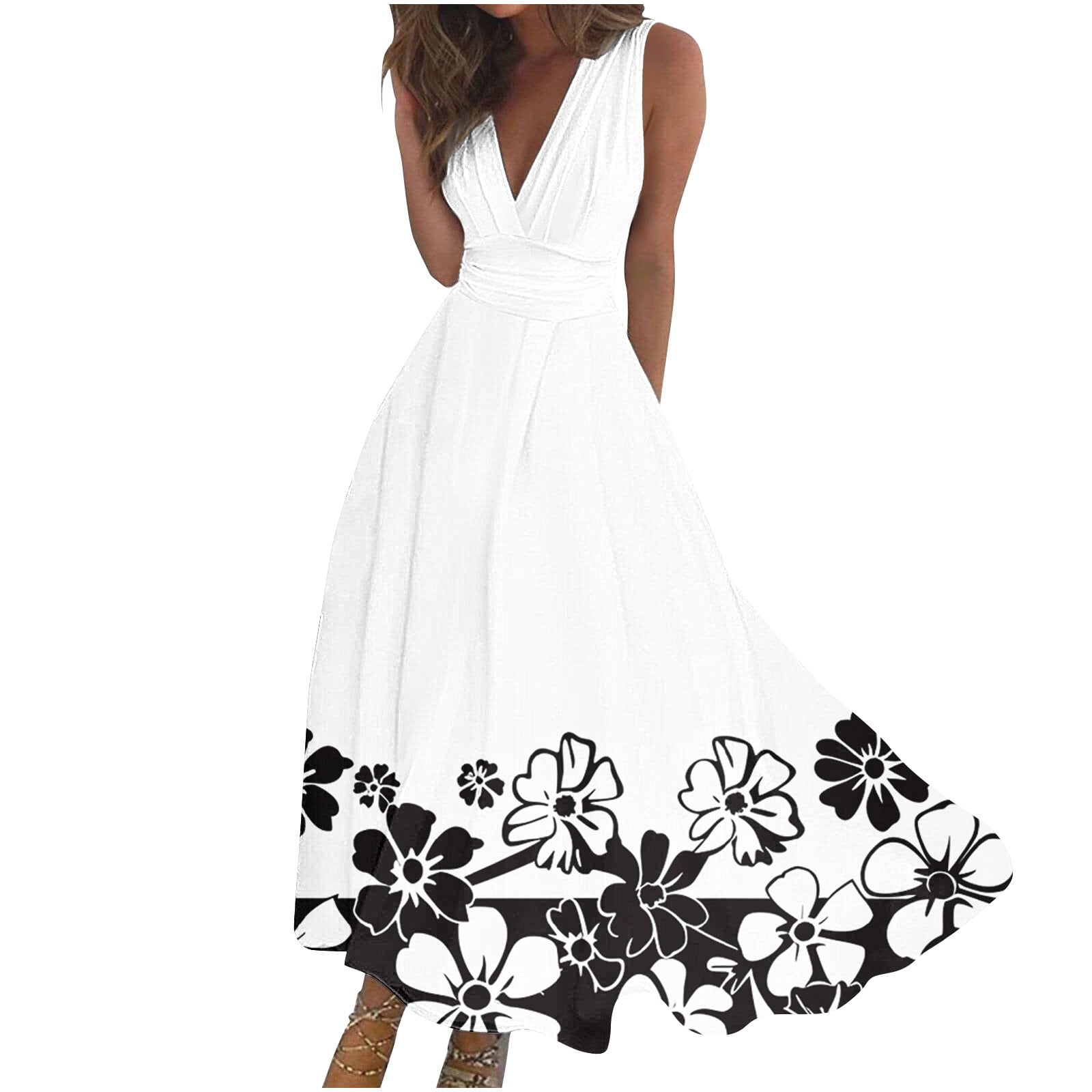 GERsome Women's Casual Summer Maxi Dresses Sleeveless Spaghetti Strap ...