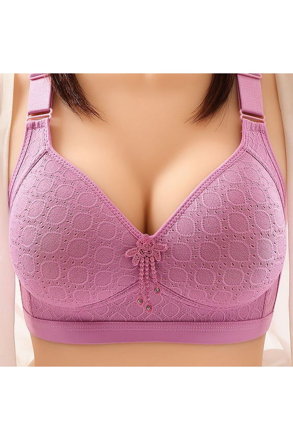Women's Cloud Cotton Comfort Front & Back Close Racerback Bra