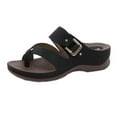 thumbnail image 1 of GERsome Women’s Comfortable Open Toe Crisscross Straps Slip on Wedge Sandals Summer Beach Travel Slipper Flip Flops, 1 of 3