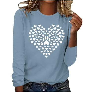 GERsome Women's Crewneck Sweatshirt Loose Soft Long Sleeve Pullover Tops
