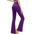 thumbnail image 1 of GERsome Women's Crossover Flare Leggings with Pockets Bootcut High Waisted Yoga Pants Tummy Control Gym Workout Work Pants, 1 of 5