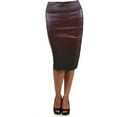thumbnail image 1 of GERsome Women's Faux Leather Pencil Skirt Elegant High Waist Bodycon Skirt Knee Length Skirt, 1 of 4