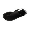 thumbnail image 1 of GERsome Women's Flat Sandals Open Toe Ankle Strap Thong Sandals Comfort Summer Beach Flip-Flops, Black Size 9.5, 1 of 8