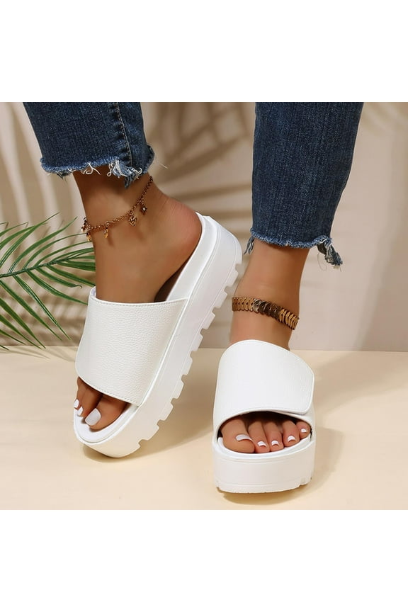 Women's Flat Slide Sandals - Women's Platform Sandals Slippers