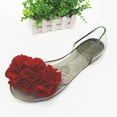 thumbnail image 1 of GERsome Women’s Jelly Shoes Cute Flower Non-Slip Flat Sandals Comfy Open Toe Clear Jelly Sandal for Outdoor Walking Beach, 1 of 5
