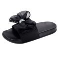 thumbnail image 1 of GERsome Women's Lace Mesh Bowknot Sandals Slide Casual Sandal Flat Open Toe Slides, 1 of 6