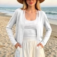 thumbnail image 1 of GERsome Women's Long Sleeve Cardigans Button Down V-Neck Open Front Lightweight Casual Sweater Tops White XL, 1 of 5
