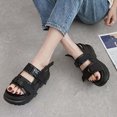thumbnail image 1 of GERsome Women's Open Toe Ankle Strap Casual Flatform Platform Sandals, 1 of 5