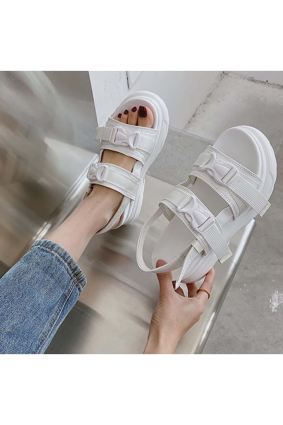 Women's Open Toe Ankle Strap Casual Flatform Platform Sandals