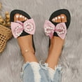 thumbnail image 1 of GERsome Women's Open Toe Flat Sandals Bow Knot Slides EVA Summer Slippers, 1 of 8