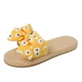 thumbnail image 1 of GERsome Women's Open Toe Slide Sandals Bowknot Slip-on Backless Summer Flats Sandals, 1 of 4