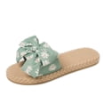 thumbnail image 1 of GERsome Women's Open Toe Slide Sandals Bowknot Slip-on Backless Summer Flats Sandals, 1 of 5
