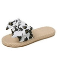 thumbnail image 1 of GERsome Women's Open Toe Slide Sandals Bowknot Slip-on Backless Summer Flats Sandals, 1 of 6